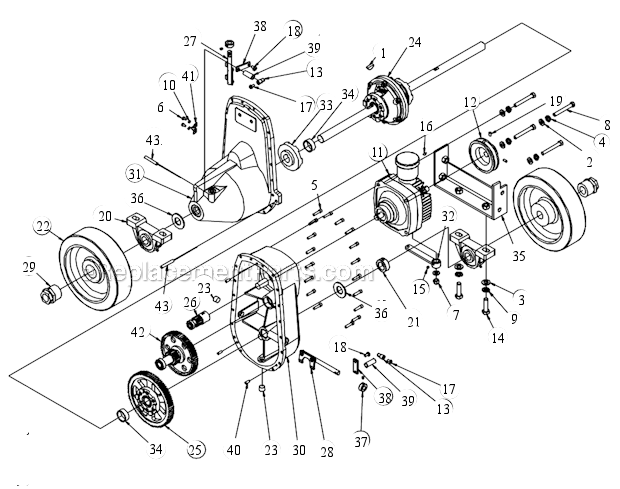 Page Y Diagram and Parts List for MK-4024KB  MK Diamond Concrete Saw